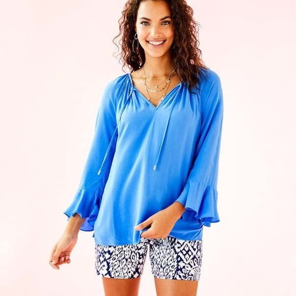 Lilly Pulitzer Tops - Lilly Pulitzer Willa flounce sleeve top